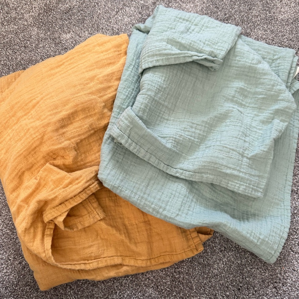 Mushie swaddles